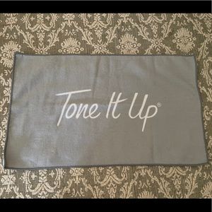 Tone It Up gray sweat towel